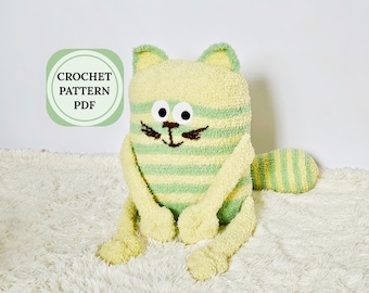 Amigurumi Cat Crochet Pattern: Beginner-Friendly Animal Pillow (PDF Pattern)