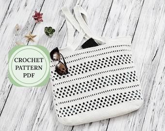 Boho bag crochet, beach bag crochet pattern, Summer bag crochet pattern, tote bag pattern, Market bag crochet, easy crochet pattern bag