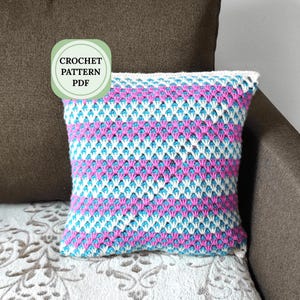 Fundas de almohada a crochet Cuadrado de la abuela, Patrón cuadrado de la abuela, Patrón de funda de almohada a crochet, Almohada decorativa a crochet, Fundas de cojín a crochet