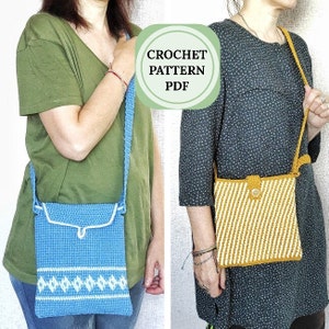 Crossbody bags crochet patterns, Crochet tote bag pattern, boho crochet pattern, Crochet pattern bag busket, Crochet bag granny square