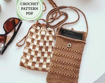 Cell Phone Pouch Crochet Pattern, Crossbody Bag Design (PDF Download)
