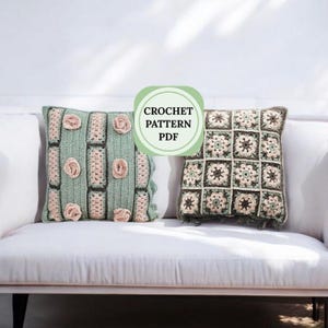 Patrón de funda de almohada de crochet, almohada decorativa de crochet, patrón de crochet fácil para principiantes, patrón de funda de almohada de crochet, patrón boho de crochet