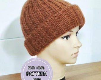Easy Knit Slouch Beanie Pattern, Worsted Weight (PDF Download Pattern)