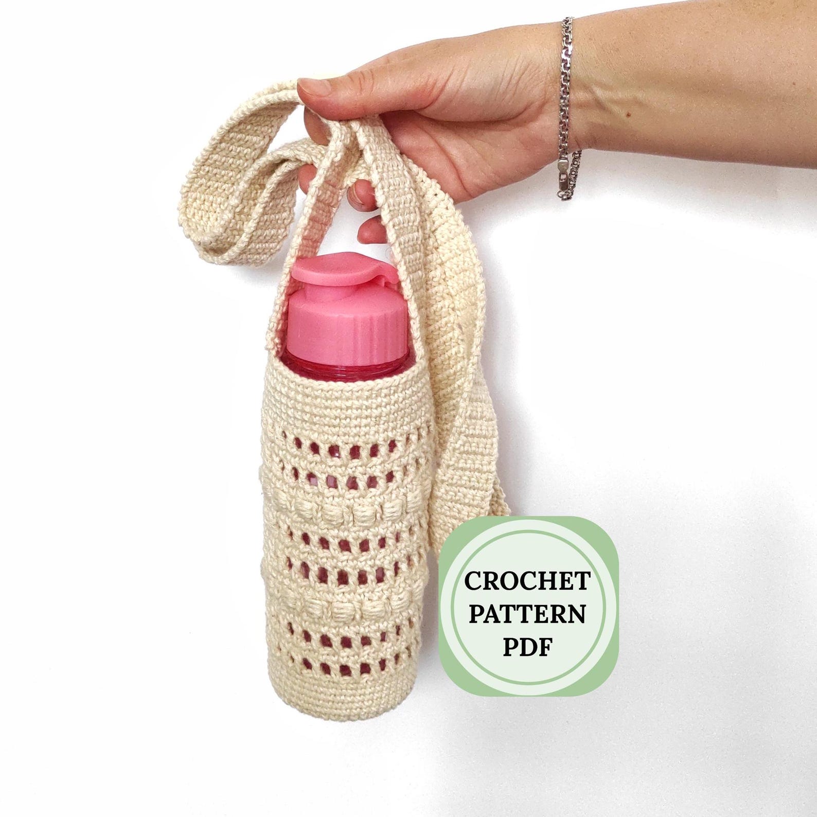 Crochet Water Bottle Bag Pattern, Easy Sling Holder (PDF Pattern) - Etsy