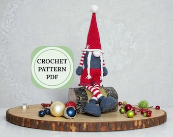 Scandinavian Christmas Gnome Crochet Pattern, Amigurumi Toys (PDF Pattern)