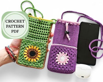 Crochet Phone Pouch Pattern PDF: Easy Crossbody Bag