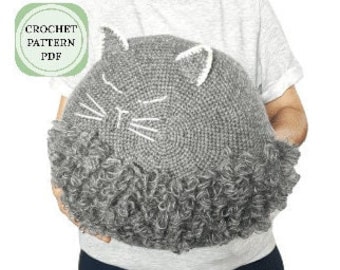 Crochet patterns amigurumi cat, Decorative pillows crochet for kids, Crochet animals pattern beginner, easy crochet pattern amigurumi