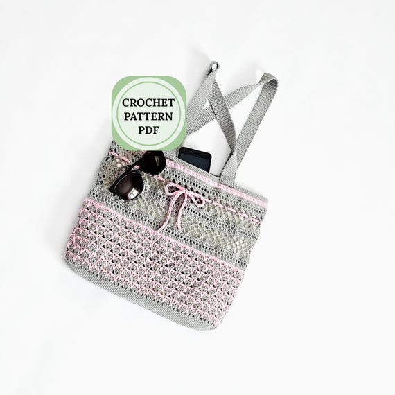 Crochet Tote Bag Pattern, Boho Style, Easy Beginner Guide (PDF ...