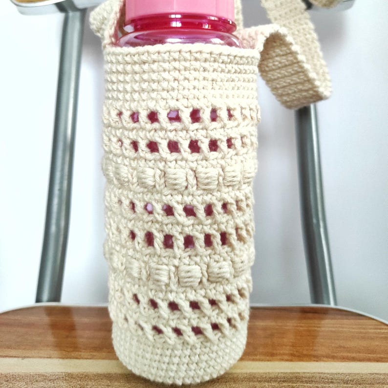 Crochet Water Bottle Bag Pattern, Easy Sling Holder (PDF Pattern) - Etsy