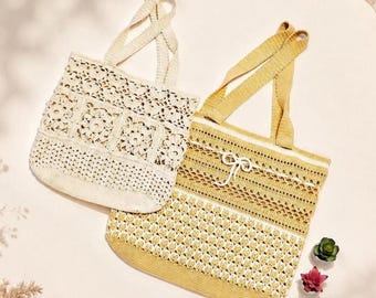 Crochet Granny Square Bag Pattern, Boho Market Tote (PDF Pattern)