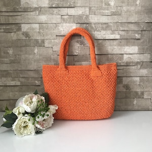 Orange Strohtasche, Sommer gewebte Tasche, Raffia Tragetasche, Strandtasche, Große Schultertasche, Markttasche, Muttertagsgeschenk, Geschenk für sie, Abschlussfeier