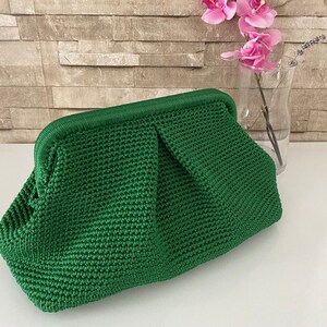 Handmade Pouch Bag, Knitted Party Clutch Bag, Crochet Evening Bag, Macrame Handbag, Cloud Bag, Woven Purse, Gift For Christmas, Lady Gift