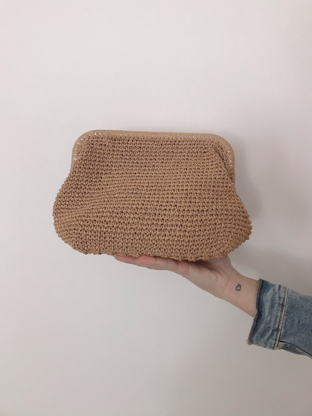 Straw Clutch Bag Summer Bag Boho Beach Clutch Tan Color Hand Bag Raffia Hand Bag Summer Pouch Bag Gift for Her Mothers Day Gift Etsy UK