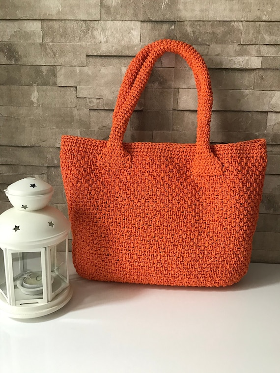 Orange straw bag hotsell