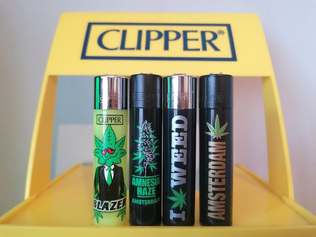 Clipper Lighter X4 Rare Cool Amsterdam Weed Mix Netherlands Fun New