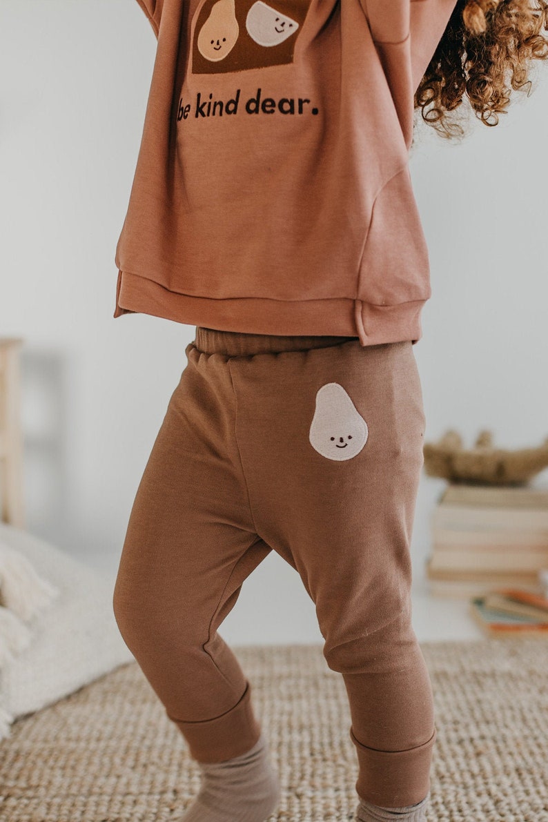 Mr. Pear Leggings - Handmade Super Soft Cotton Leggings with Emb Mr. Pear Leggings - Handmade Super Soft Cotton Leggings with Emb