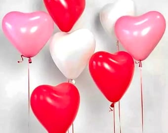 HEART BALLOONS|50/100 pieces PREMIUM natural rubber heart balloons| For every occasion|Table/room balloon decoration|New & original packaging.