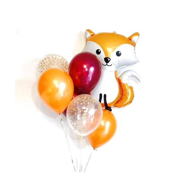 Deco Ballon kit/Set 9-tlg. Kleiner Fuchs/Folienheliumballon inkl. Ballons inkl. Ballonband.NEU&OVP