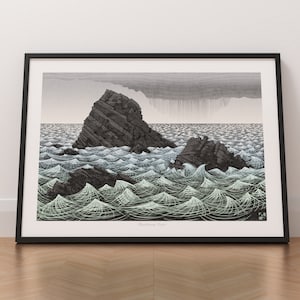 Monkstone Point, Pembrokeshire, Wales, Landscape Art Print, Wales Travel Poster, Pembrokeshire Coast Poster, Wall Art, Unframed
