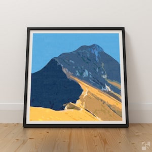 Alpine Ridge, Alps Print, Mountain Art, Landscape Art Print, Mountain, The Alps Wall Art, Peak Print, Unframed