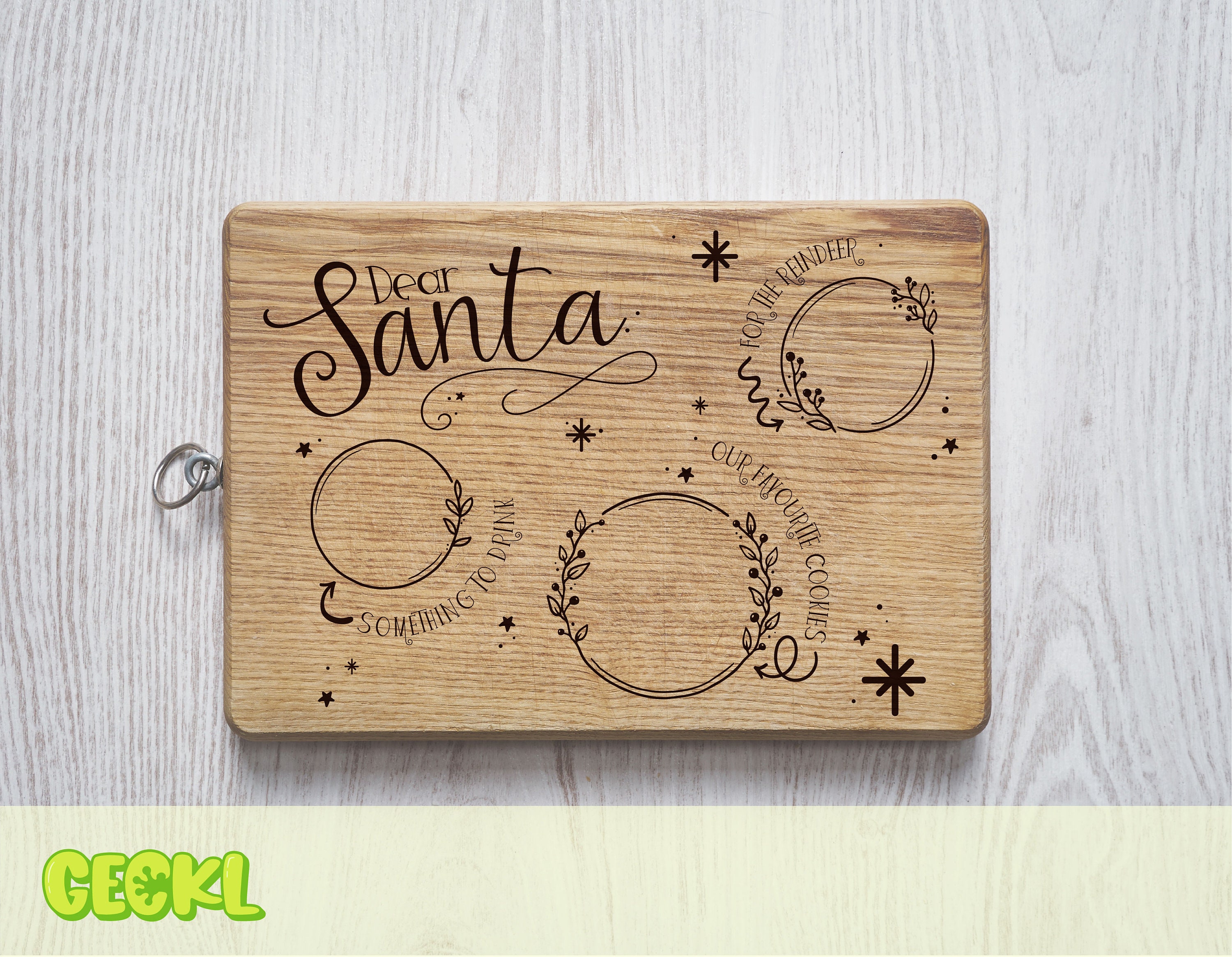 Dear Santa Cutting Board Svg Graphic Svg Files for Cricut and Etsy UK