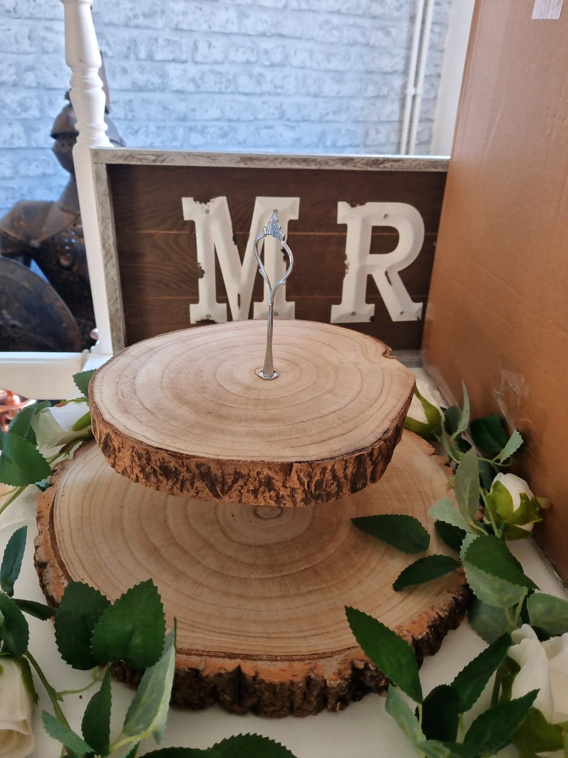 Two Tier Beautiful Rustic Cake Stand. Wedding Cake stand Etsy