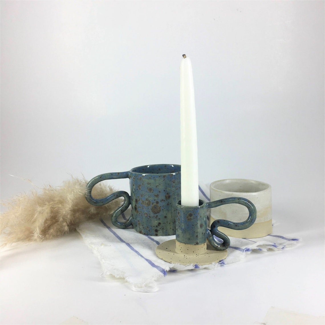 Ceramic Mugs Coffee Mug Tea Cup Candle Holder Candle Stick Etsy