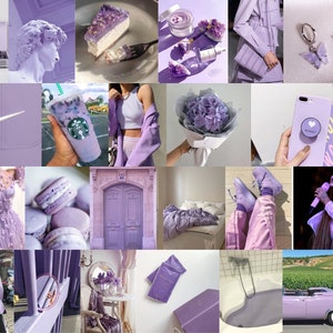 Lavender Light Purple Aesthetic Wall Collage Kit / Soft Purple - Etsy