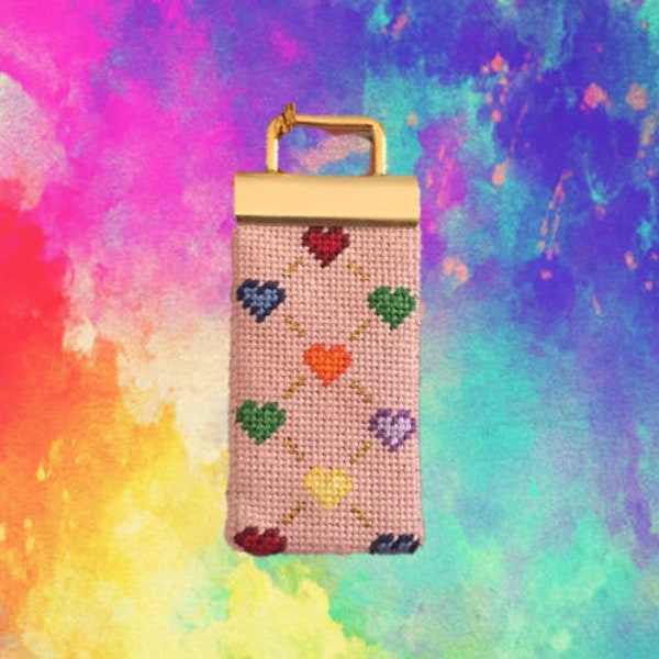 Needlepoint Key Fob Etsy