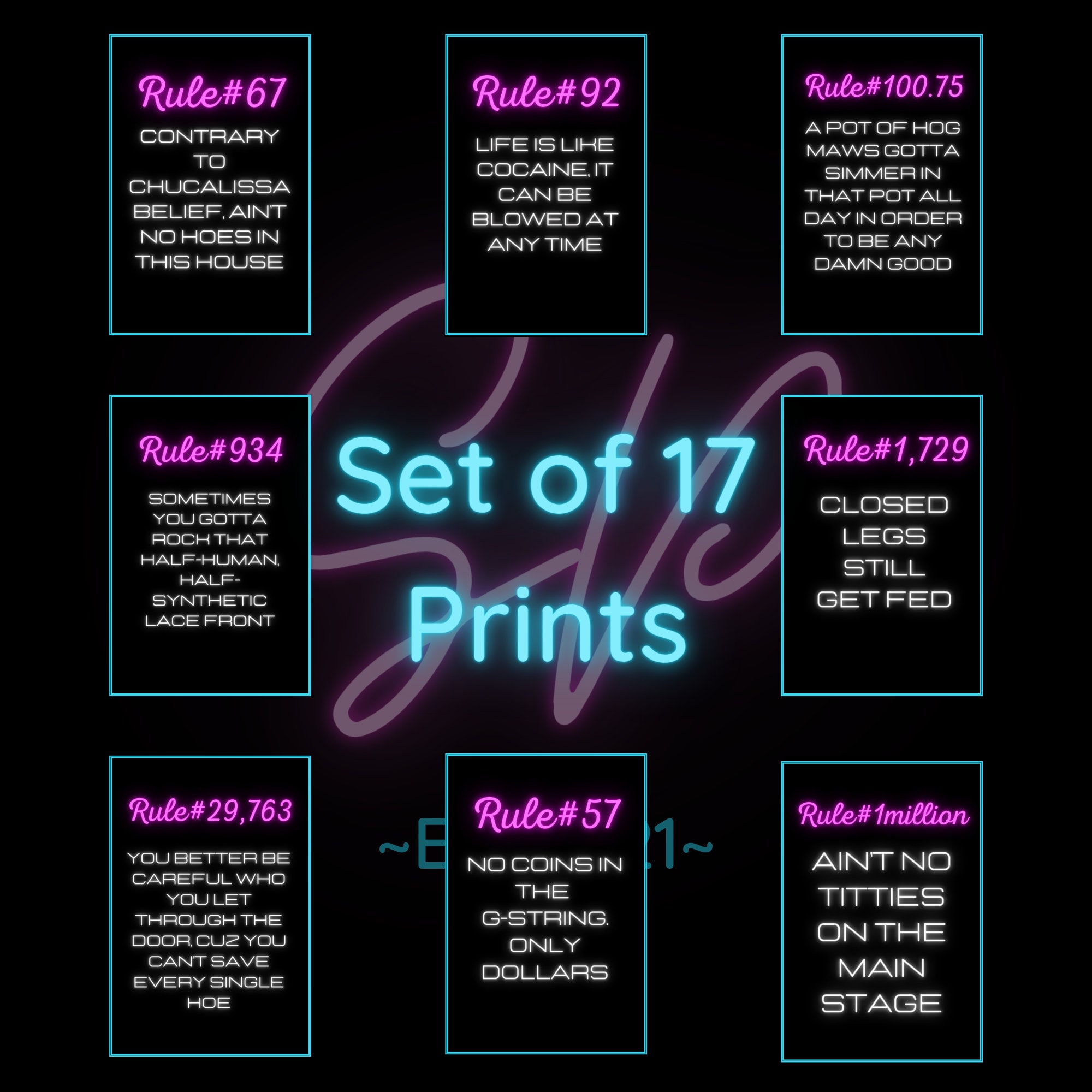 Uncle Clifford s Rules Set Of 17 Digital Prints To Download P Valley uncle-clifford-s-rules-set-of-17-digital-prints-to-download-p-valley