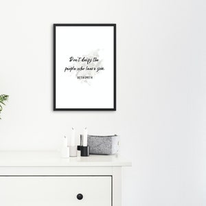 Don’t deify the people who leave you -Printable- Beth Smith / Sanchez Quote - Rick & Morty - Download Digital Wall Print TV Series Gift Idea