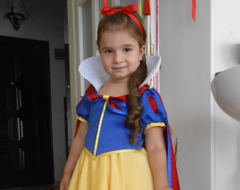 Snow White Costume, Snow White Birthday Costume, Princess Costume. Snow White Party Costume, Hallowen Kids Costume