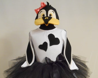 Costume de pingouin, robe de fête de pingouin, costume d'Halloween pour enfants