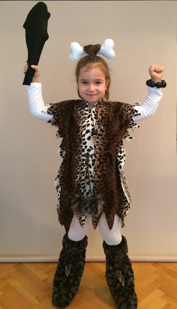 Stone Age Costume Stone Age Party Costume Halloween Etsy