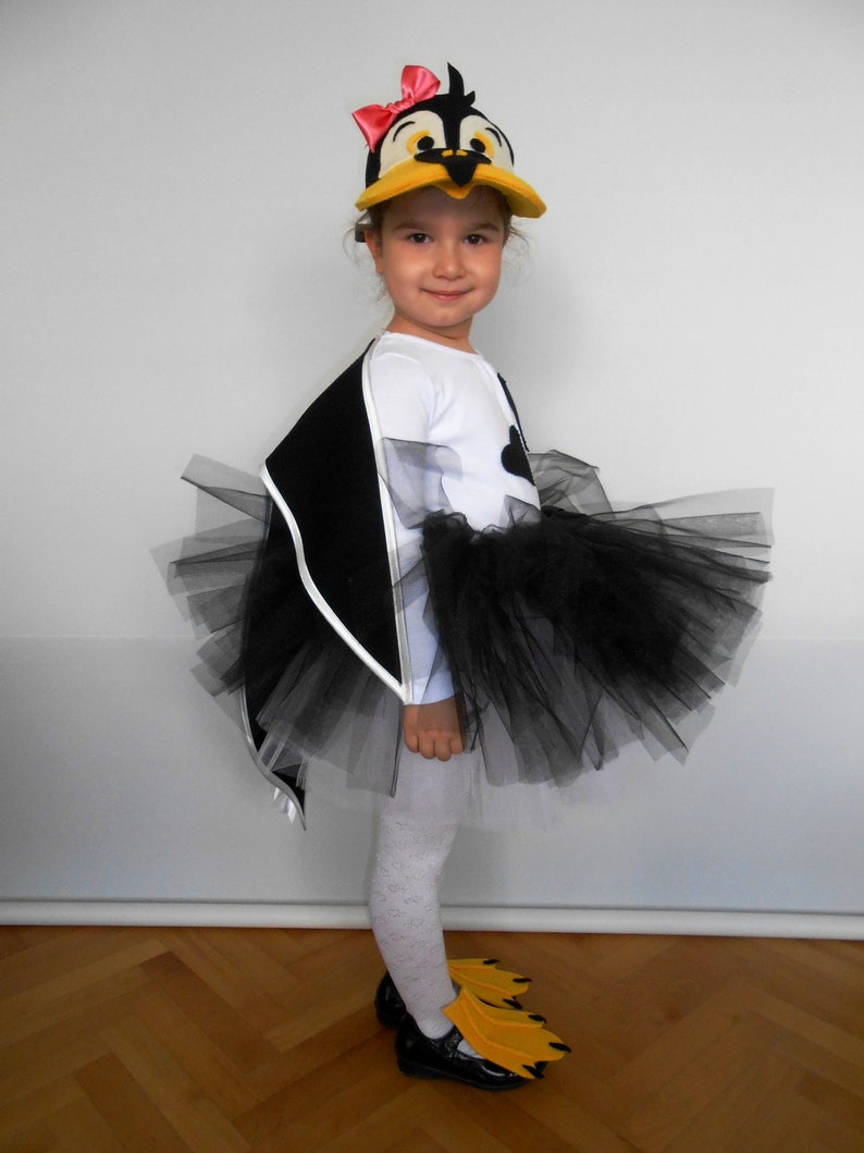 Penguin Costume, Penguin Party Dress, Halloween Kids Costume image 4