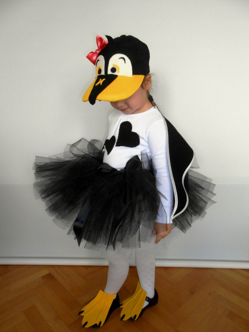 Penguin Costume, Penguin Party Dress, Halloween Kids Costume image 6