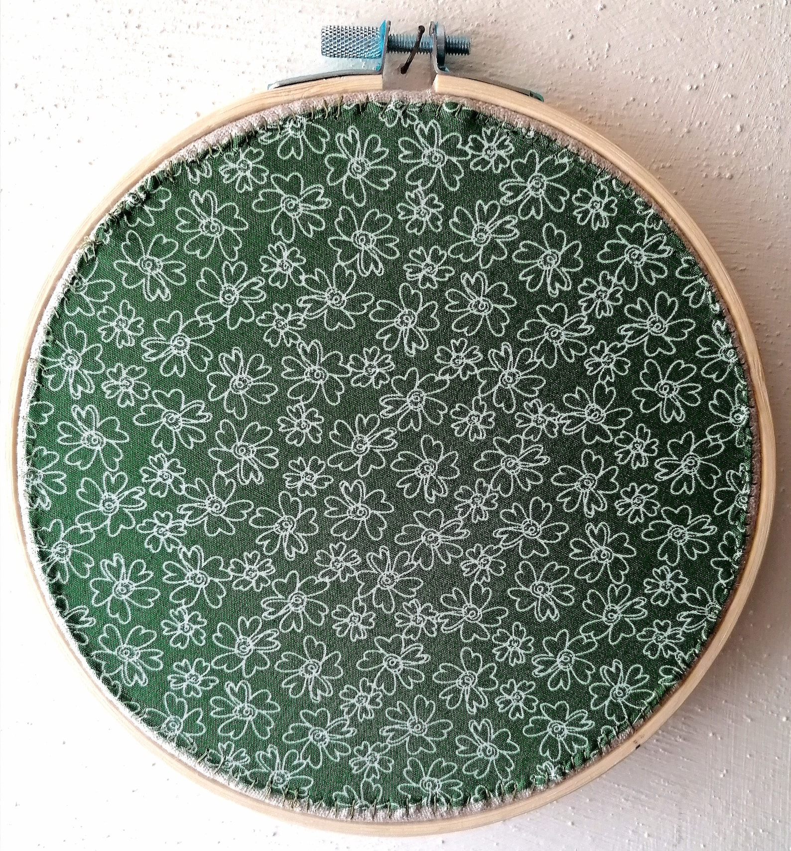 Hand Embroidered Hoop Wall Art, Fabric Wall Hanging, Textile Art