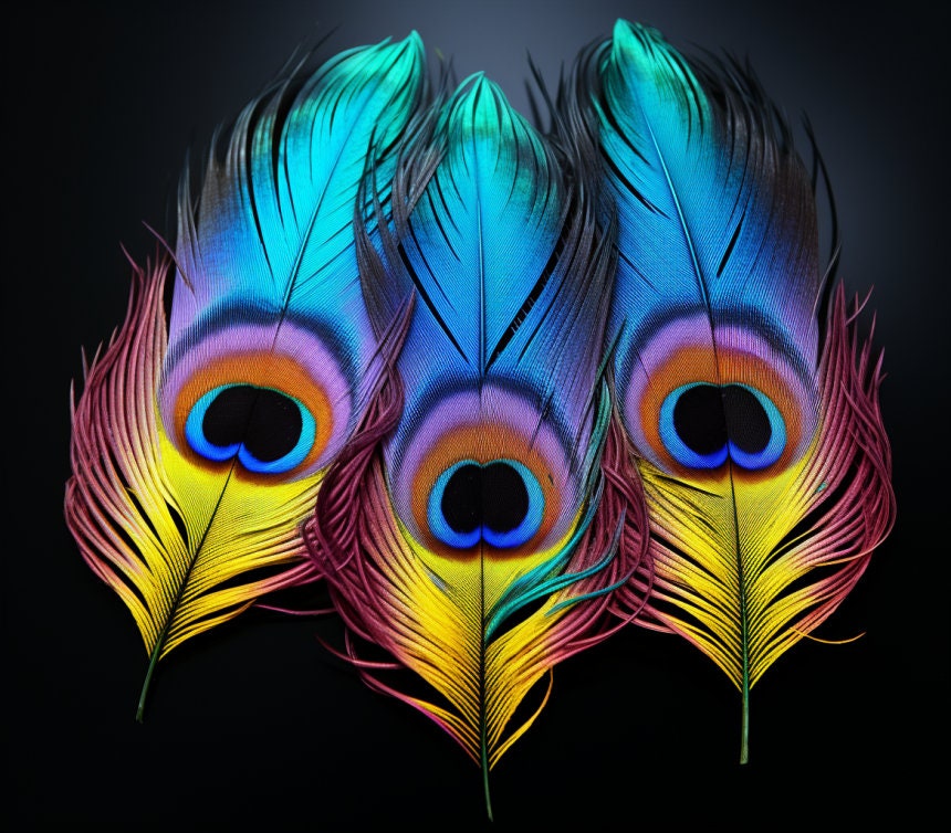 Peacock Feathers Seamless Background Bundle — drypdesigns