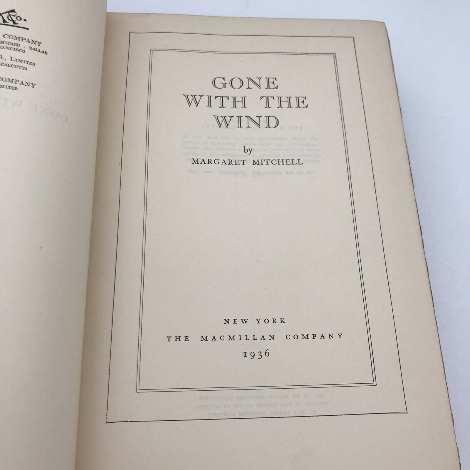 Gone With The Wind First Edition June 1936 2nd Printing | Etsy