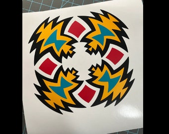 Calcomanía de vinilo azteca/tribal