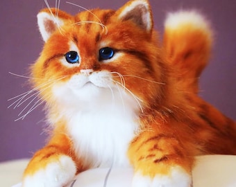 PLUSH KITTY, Plush Toy, 3D Realistic Cat Plushie, Plush Toy, Gift for Her, Life-size toy, Cat Stuffed Animal, Weighted Plush, Cat Plush