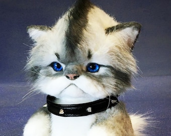 MOHAWK KITTEN Pluszowy Kotek Wykonany Na Zamówienie, Realistyczny Pluszowy Kot, Wypchany Kot, Pluszowa Zabawka, Przytulanka Kot, Pluszowe Zwierzęta, Pluszowe Koty 3D