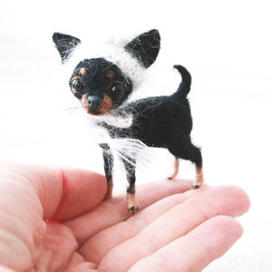 MINI PUPPY from PHOTO,  Felted French Pug, Custom Felted Puppy, Custom Pet Portrait, Dog Lovers Gift, Dog Memorial, Pet Sculpture