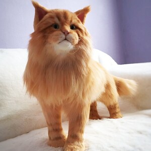 BIG MAINE COON Plush, Cat Plush Toy Made to Order, 3D Realistic Cat ...