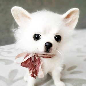 CHIWAWA BELLA,  Needle Felted Dog, Felt 3D Chihuahua Dog Figurine, Replica Dog, Unique Gift for Dog Lovers, Chihuahua dog, Chihuahua art