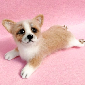CORGI PUPPY, Needle Felted, Realistic Dog, Felt Corgi, Corgi Decor, Corgi Art, Corgi Toys, Replica Corgi, Dog Lovers Gift, Cute Corgi Puppy