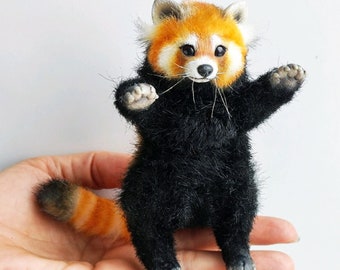 レッサーパンダ ぬいぐるみ 海外作家様 ハンドメイド テディベア　手作り　C レッサーパンダ ぬいぐるみ 海外作家様 ハンドメイド テディベア