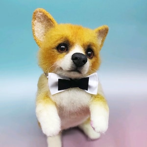 CORGI PUPPY Needle Felted Dog, Realistic Animals, Handmade Replica Dog, Stuffed Animals, Rainbow Bridge Dog, Dog Lovers, Gift for Dog Lovers