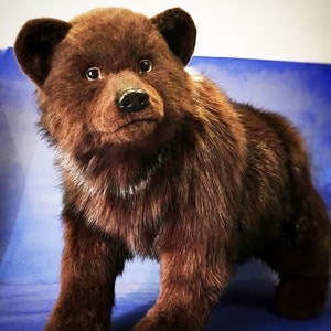 BIG PLUSH BEAR Weighed Plushie Stuffed Animals Stuffed Plushies Realistic Art Doll Brown Bear Plush Toy Bear Lovers Gift Plush Bear Etsy