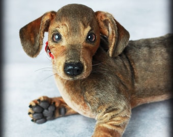 Dachshund Plush Dog Toy, 3D Realistic Dog Plushie, Realistic Art